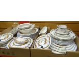 Two boxes of vintage Alfred Meakin 'Harmony' dinnerware ETC Condition reports provided on request by