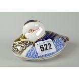 A Royal Crown Derby porcelain duck paperweight numbered XLIX Condition reports provided on request