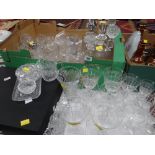 Parcel of glassware including decanters, drinking glasses, vintage soda syphon ETC Condition reports