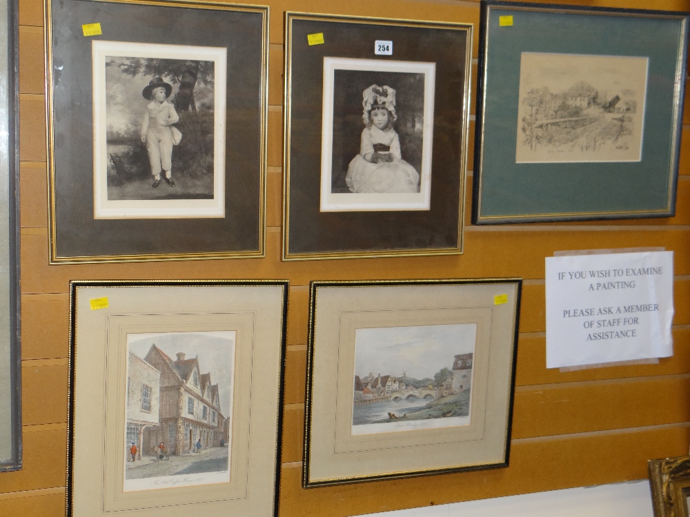 A group of prints including a pair of portrait figures Condition reports provided on request by