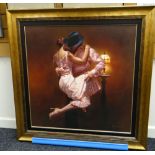 HAMISH BLAKELY limited edition (38/150) print on canvas laid to board - two passionate dancers,