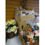 Collection of various decorative artificial flowers Condition reports provided on request by email