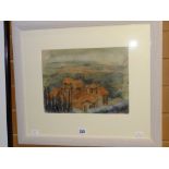 DOROTHY KIRKBRIDE watercolour - entitled 'Greek Village', 24 x 32cms Condition reports provided on