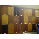 F R Shadbott & Sons Ltd cabinet maker's wood veneer specimen board, 51 x 80cms Condition reports