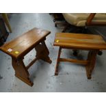 Pair of small pews / stools Condition reports provided on request by email for this auction