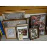 Parcel of framed prints and pictures Condition reports provided on request by email for this auction