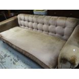 A modern button back velvet covered oversized settee, 75cms h x 235cms l x 106cms d Condition