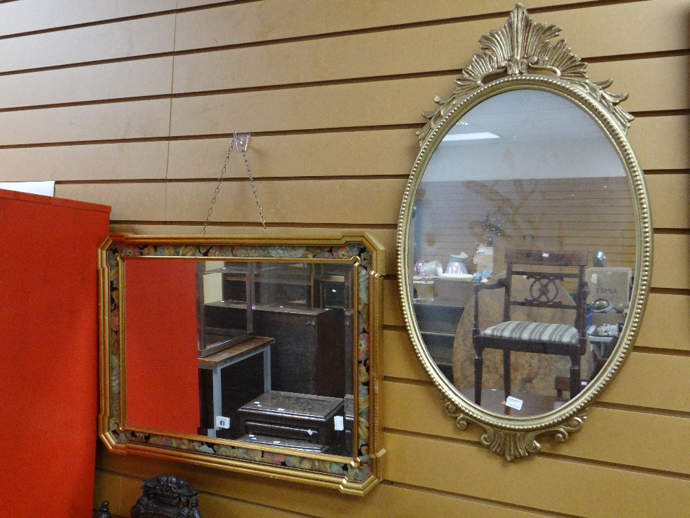 Two fancy wall mirrors Condition reports provided on request by email for this auction otherwise