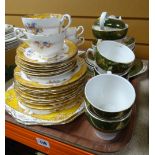 A parcel of Paragon teaware in two patterns Condition reports provided on request by email for