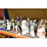 Collection of Staffordshire dogs, Continental figures ETC Condition reports provided on request by
