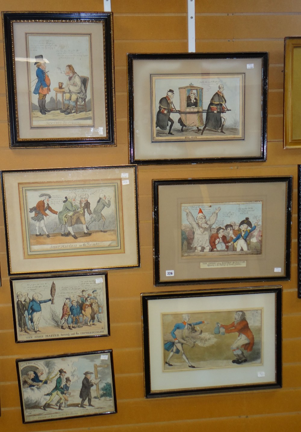 Collection of assorted mainly nineteenth century political and humorous cartoons (7) Condition