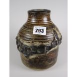Royal Copenhagen studio stoneware pottery vase by Jorgen Mogensen, 7cms high Condition reports