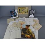 Quantity of collectable ephemera including letters from the BBC, a facsimile copy from Mrs Winston