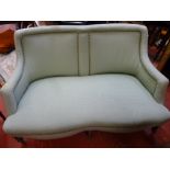 Well presented antique style two seater couch on turned supports
