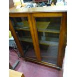 Mahogany two door bookcase