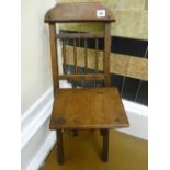 Small folding polished wood chair