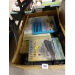 Box of shipping related books including 'The Last of the Windjammers, Volume I & II', 'Colonial