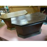 Two interesting Continental lidded wooden boxes