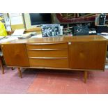 Mid Century long teak sideboard, 1.8m long approx