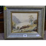 Watercolour - Welsh? river scene