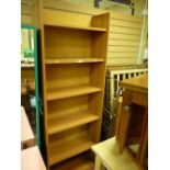 Good sized light wood effect adjustable bookshelf