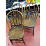 Set of three spindleback farmhouse chairs