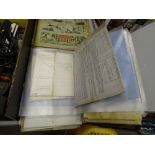 Collection of correspondence, deeds and other ephemera, 1800 and 1900 dates, mostly handwritten,