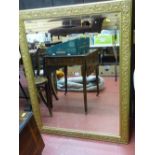 Large gilt framed bevelled wall mirror, 115 x 90 cms approx