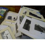 Quantity of photographic art prints mounted in card, of Cardiff and South Wales, initialled 'I W',