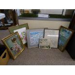 Quantity of framed pictures and prints