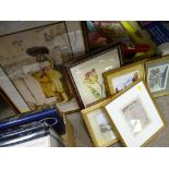 Quantity of framed pictures and prints