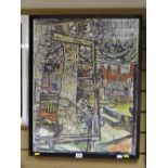 JOHN BRATBY coloured print - entitled 'View From the Window', 64 x 50 cms