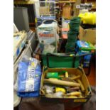 Parcel of gardening equipment including hose, fence sprayer, overalls, garden kneeler, Frostguard