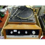 Vintage J E Sugden Class A stereo amplifier and a Connoisseur turntable E/T