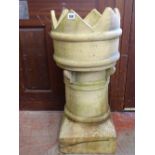 Buff coloured chimney pot