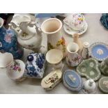 Selection of ornamental china ware by Wedgwood, Aynsley including Jasperware etc