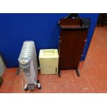 Toshiba dehumidifier RAD-50GDE, small Dimplex oil filled heater and a Corby trouser press E/T