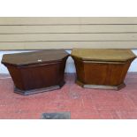 Two interesting Continental lidded wooden boxes