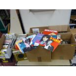 Large parcel in various boxes of 45rpm contemporary records including Frankie Goes to Hollywood,