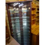 Modern corner display cabinet with glazed twin doors E/T