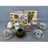 Mixed quantity of cabinet cups and saucers including two Hammersley & Co coffee cans with three