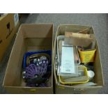 Two small boxes of hobby sundries and polishes etc