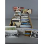 Large quantity of vintage postcards - street scenes, old shop fronts, regimental, steam locomotive
