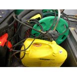 Karcher B102 pressure washer and accessories and a garden hose reel E/T