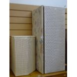 Two items of white loom furniture