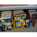 Three boxes of vintage LP records, mainly classical music