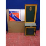 Painted ballot box for The Royal British Legion and a quantity of signage