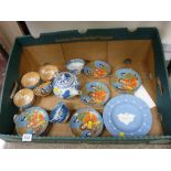 Parcel of Japanese teaware, blue and white tea bowls and an early teapot etc
