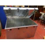 Large galvanized metal storage box