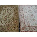 Two floral carpets 230 x 170 cms and 240 x 170 cms